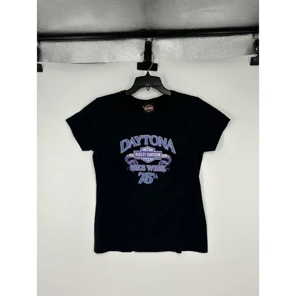 Harley Davidson Daytona 75th Bike Week Bruce Rossmeyer's Beach Florida Double Si - Picture 1 of 4